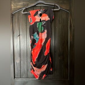 Verdusa Abstract Multicolor strapless Dress